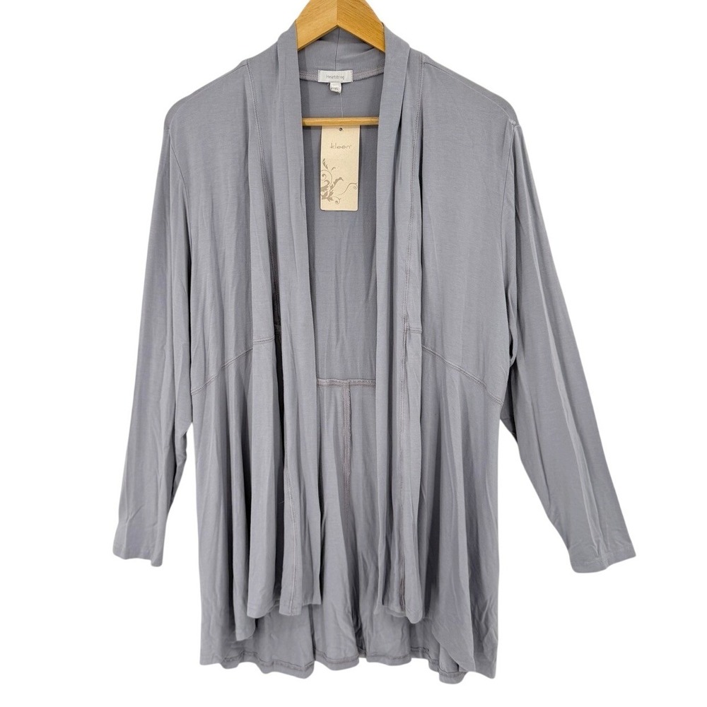 NEW‎ Kleen Heartstring Womens Size XL Open Front Draped Cardigan Cozy Minimalist
